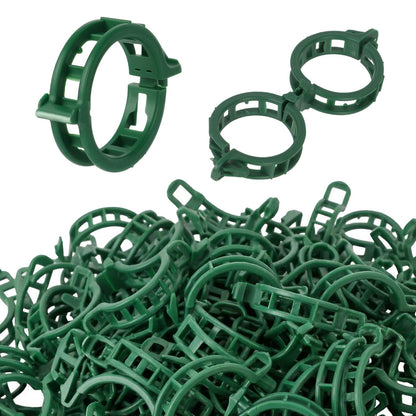 SZUAH 300 Pcs Tomato Clips for Climbing Plants & Garden Clips | All-Season Durable Reusable Plant Supports for Cucumbers, Grapes and Vegetables (Green)