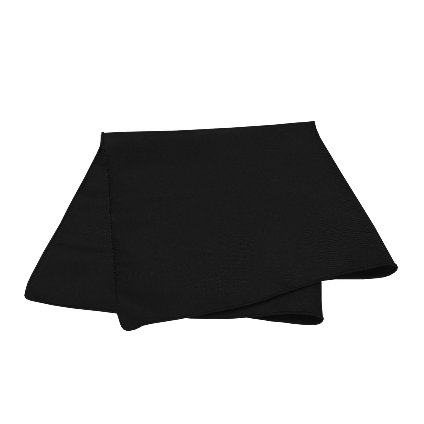 Ultimate Textile Cloth Napkins Bulk Set 17x17in Polyester Washable Square Dinner Napkins for Wedding Party Events Machine Washable Stain Resistant - Black, 17" X 17" (Set of 12)