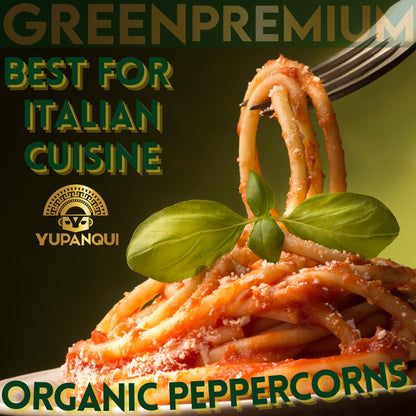 YUPANQUI Green Peppercorn Grinder with Green Peppercorns Refillable 2.1oz Green Peppercorns Organic for Italian French Thai Cuisine Gourmet Pepper Grinder with Fresh Citrus and Herbal Notes