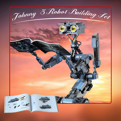 iATOM 1176 Pieces Johnny 5 Robot Building Set with Remote Control - Rechargeable, Gift for Adults Men, STEM Tech Movie Robotic Figure Model Kit