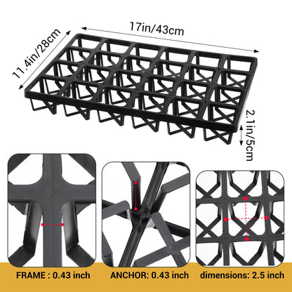wutfuooo 5 Pack Square Nursery Pot Tray with 24 Cells, Plant Trays for Pots, Flower Pot Moving Tray, Plastic Planting Trays for Carrying Small Plant Pots