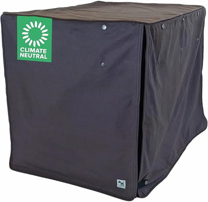 Molly Mutt I'm a Realist Dog Crate Cover, 100% Cotton Canvas Cover with 2 Roll-Up Panels, Ideal for Dog or Cat Crate, Durable, Washable, and Free of Harmful Chemicals, 24" x 18" x 21"