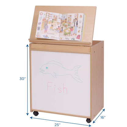 Angeles Value Line Big Book Display, 25" L x 30" H, Kids Storage Organizer, Kids Bookshelf for Classroom, Playroom, Nursery, Montessori School, Natural