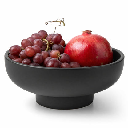 12" Concrete Extra Large Fruit bowl for Kitchen Counter, Coffee Table Decor, Decorative Key Bowl, Home Décor Accents, Kitchen Counter Decor Black