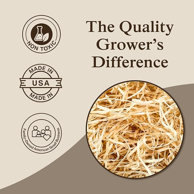 The Habitat Life - Natural Ribbon Cut Excelsior - for Birds, Hamsters, Gerbils, Rats & Other Small Mammals - Soft & Absorbent - Wood Fiber - Dye-Free & Safe - Small - 2 Pack