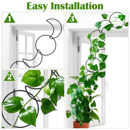 Vodolo 18 Pcs Chain Trellis for Climbing Plants Indoor Outdoor,Wall Plant Vine Climbing Support for Potted Plants,Houseplant Accessorie for Climbing Plants Pertains to Monstera,Pothos,Ivy,Wisteria