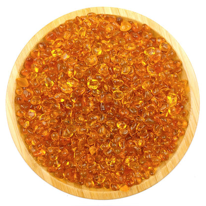Glass Stones, 1Lb/460g Irregular Sea Glass Pebbles Non-Toxic Artificial Crystal Stones for Vase Filler/Aquarium Decoration/Gems Displaying/Wishing Bottle Making, Orange