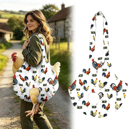 Chicken Carrier Sling Holder Bag with Handle, Driving Poultry Carriers Handbag for Farm Owners and Pet Lover Chicken Holder Poultry Travel (Whtie#D)