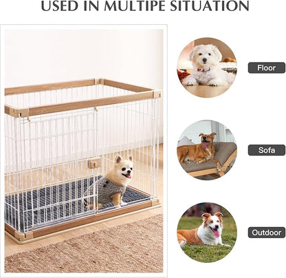 BVAGSS Reversible Dog Crate Pad, Memory Foam Pet Bed Mat, Soft Warm Machine Washable Sleeping Kennel Mattress for Small Medium Dogs XH079 (24''x18''x1.6'',Light Grey)