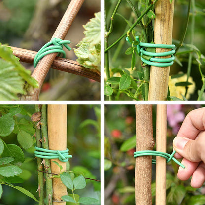PGarden-EZ Green Soft Twist Tie Tomato Plant Tie TPR Garden Supply, for Supporting Plants and Home Organizing (328 feet/100 Meters)