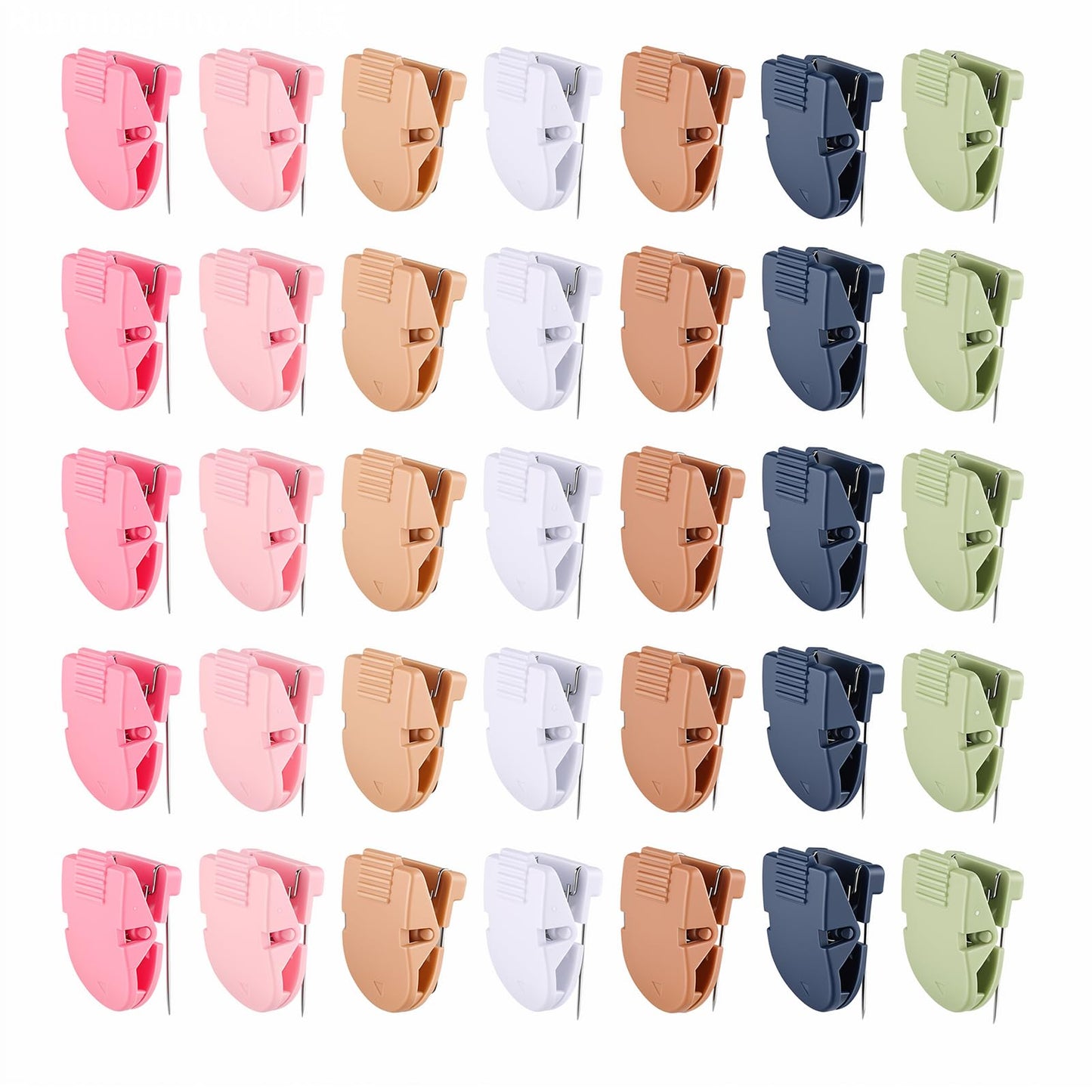 WSICSE 35 Pcs Cubicle Clips Cubicle Accessories for Fabric Partition Panel Wall Clip, Cubicle Hooks for Notes Photos Memos Files in Office Classroom Home (Boho Color)