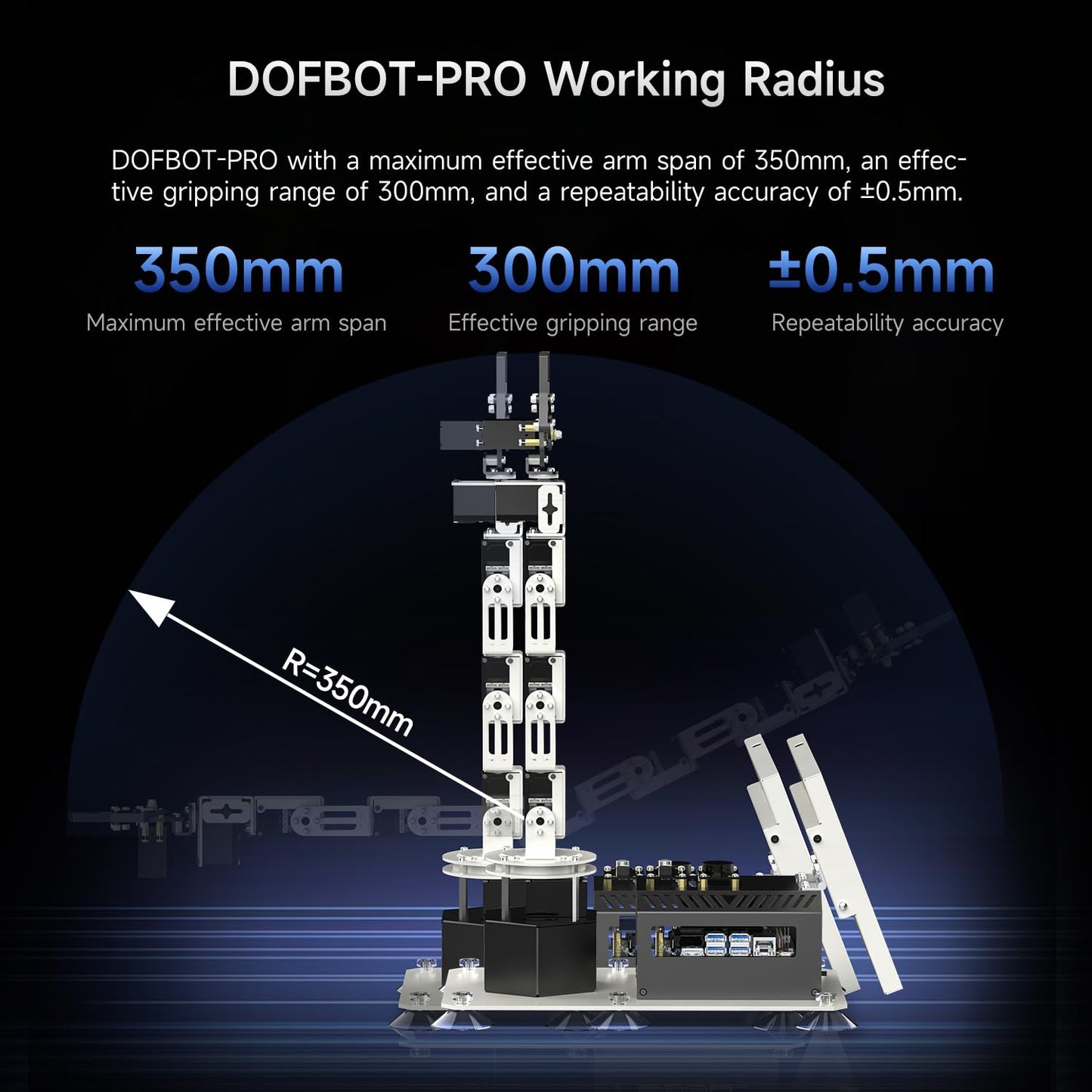 Yahboom 3D Adaptive Robotic Arm Kit Developer for Mechanical Engineers,Supports Large AI Model with Orin Nano Super 4GB