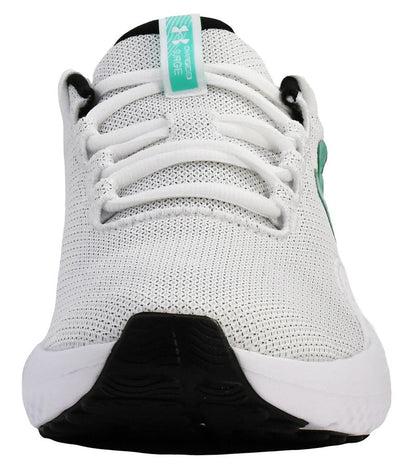 Under Armour Men's Charged Rogue 4 Sneaker, White/Black/Green Mode, 11.5