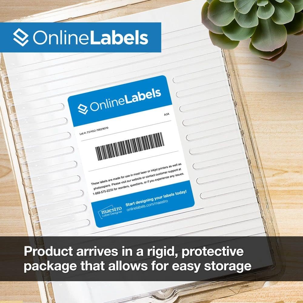 2.5" Round White Matte Labels - Permanent - for Candle/Jar Lids, Product & Favor Labels - 12,000 Circle Stickers (1,000 Sheets) - OL350WX - Compatible with Inkjet & Laser Printers - OnlineLabels