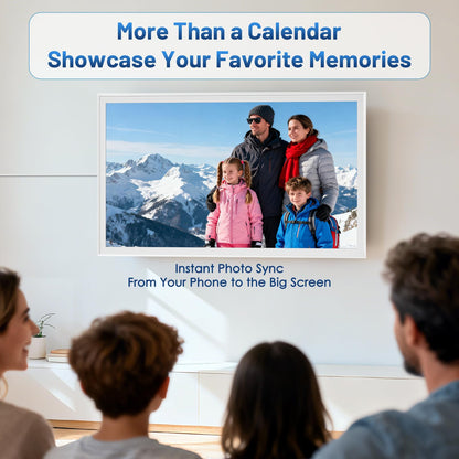 32 Inch Digital Calendar, Electronic Chore Chart, Smart Weekly and Monthly Planner 1920 * 1080P IPS Touchscreen Wall Calendar Rewards for Family Schedules, Meal Planning Gift