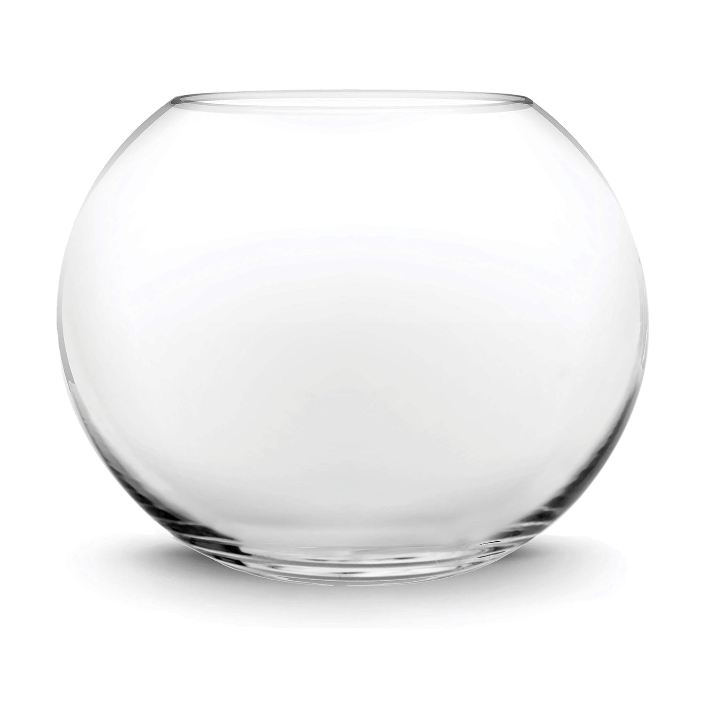 CYS EXCEL Glass Bubble Bowl (H-6" W-8", Approx. 3/4 Gal.) Small Fish Bowl Round Terrarium Vase Globe Flower Centerpiece for Weddings Events Arrangements
