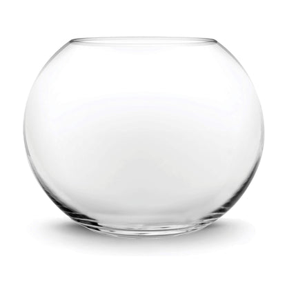 CYS EXCEL Glass Bubble Bowl (H-6" W-8", Approx. 3/4 Gal.) Small Fish Bowl Round Terrarium Vase Globe Flower Centerpiece for Weddings Events Arrangements