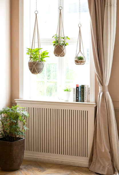 Dahey Macrame Plant Hanger Set of 3 with Hooks Indoor Hanging Planter Basket 35"/29"/23" and Set of 2 Macrame Plant Hanger Indoor Hanging Planter Basket