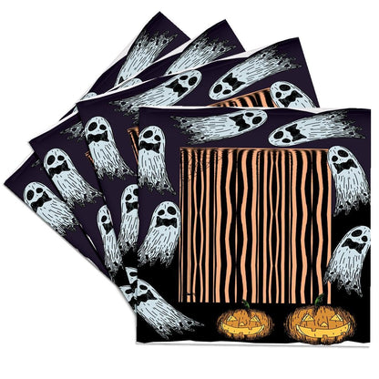 3dRose CST_27533_3 Halloween Ghosts-Ceramic Tile Coasters, Set of 4