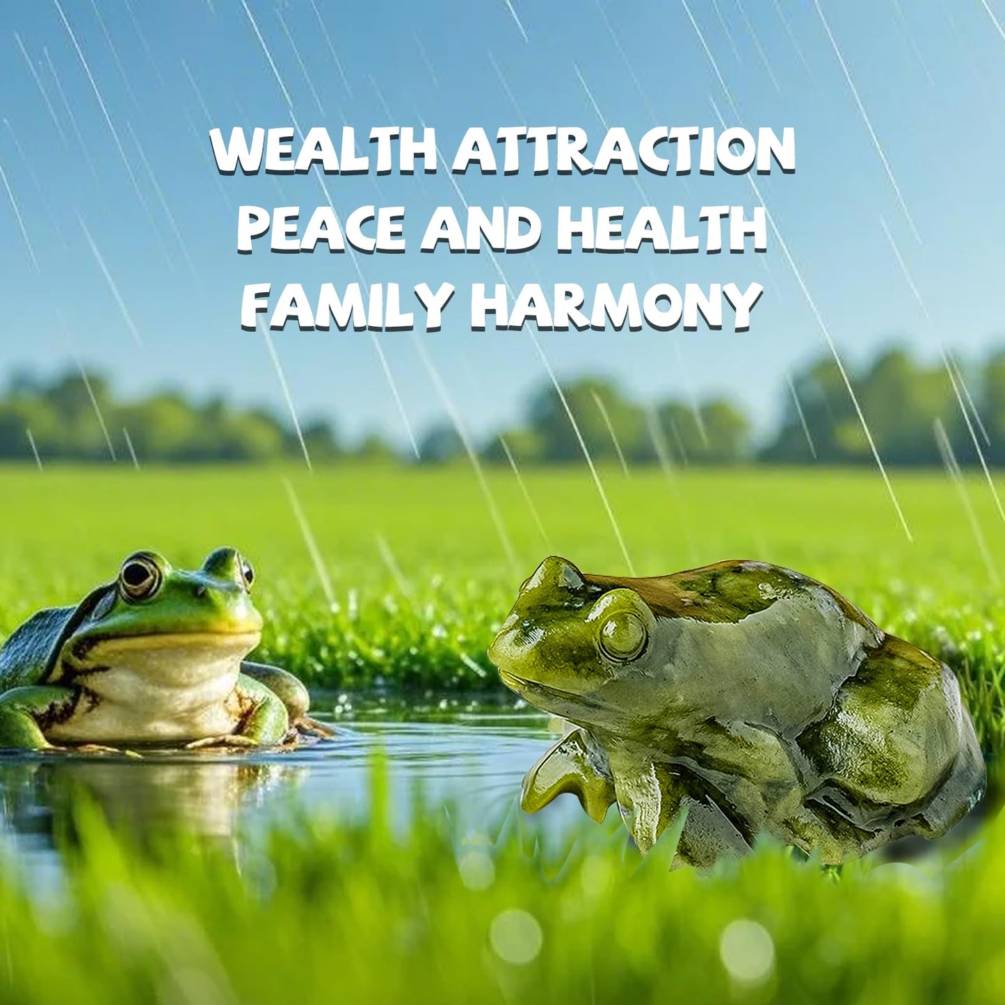2 PCS Frog Natural Crystal Rough Stone Green Jade Frog Carving Piece Jade Frog Wealth-Attracting Ornament Crystal Handicraft Table Decoration Ornament (2-PCS)