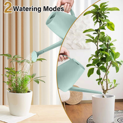 UFANME Plastic Watering Can - for Home Plant Garden - 1/2 Gallon - Light Green