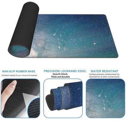 ainori Cute Ghost and Floral Mouse Pad – 12x31.5in Non-Slip Rubber Desk Mat with Halloween Design – Large Extended Mousepad for Office, Home, and Gaming – Deskmat Gifts for Halloween Lovers Decor