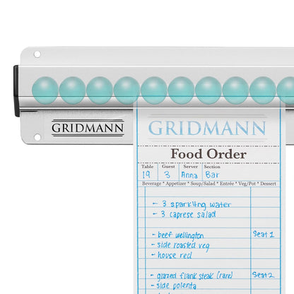 GRIDMANN 48-inch Slide Check Rack, Aluminum Restaurant Ticket Holder for Commercial Kitchen Food Orders