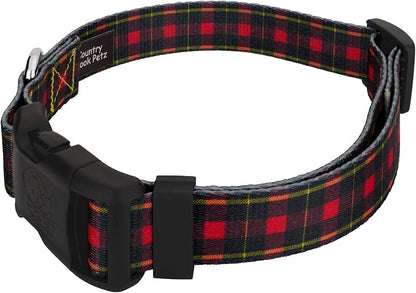 Country Brook Petz - Buffalo Plaid Everyday Dog Collar and Leash - Plaid and Argyle Collection Featuring Charming Designs (1 Inch, Extra Large)