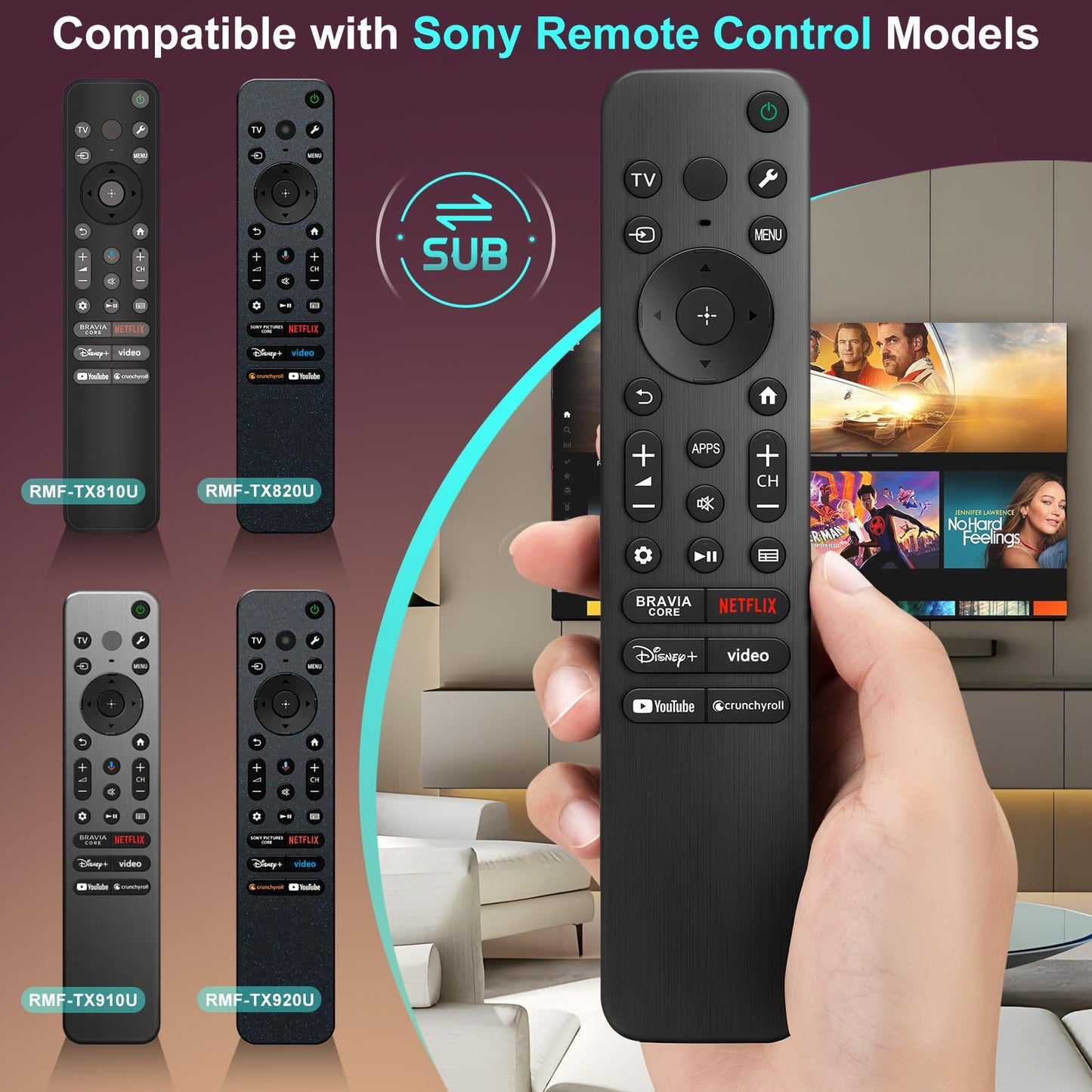 Voice Remote Control Replacement for Hisense Smart Google TV，Compatible with Hisense QLED UHD Mini-LED ULED Google TVs