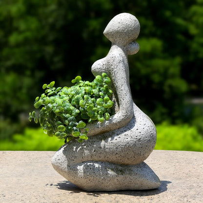 Aclema Large Planters for Outdoor Indoor Plants Head Face Planter Pot Unique Succulent Planters Flower Vase with Drainage Hole New Life