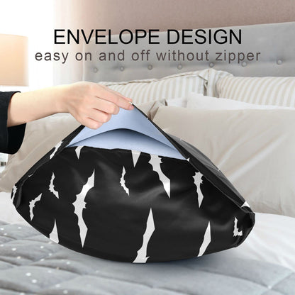 Dalzium Satin Pillowcase for Hair and Skin, Halloween Bats Silk Pillowcase Soft and Cozy Body Pillow Covers, King Size Satin Pillow Cases with Envelope Closure(20x40 Inch), 1PC