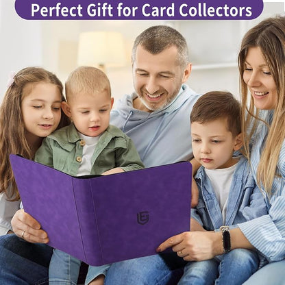 1024 Pocket Card Binder,16 Pocket Trading Card Binder，Side Loading Collectible Card Albums for MTG, for TCG Football, Sports, Game Cards Purple