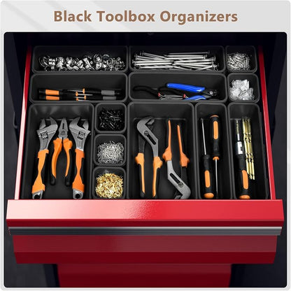 A-LuGei 【70PCS & 6Sizes】 Clear Drawer Organizer,【Hold 277 Items】 Makeup Organizer, Bathroom Organizers and Storage, Organization and Storage, Organizer Bins for Office Vanity Kitchen Tool Trays