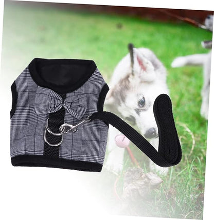 Toddmomy Small PET Vest Harness Breathable Mesh for Rabbits Guinea Pigs and Small Animals Adjustable Leash Lead and Traction Strap
