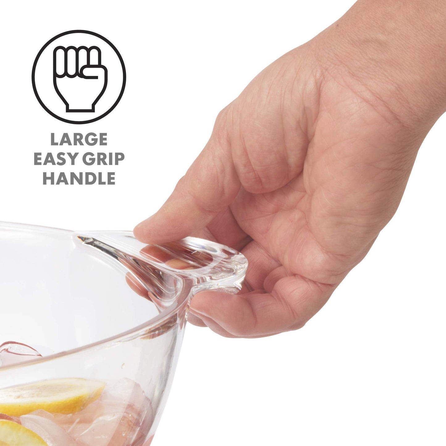 OGGI Acrylic Square Party Tub - Clear Beverage Cooler w/Handles, Wine Cooler, Beer Chiller, Ideal Party Tubs for Drinks, Use Ice Tub for Indoor or Outdoor Bars, 16.75" x 14"
