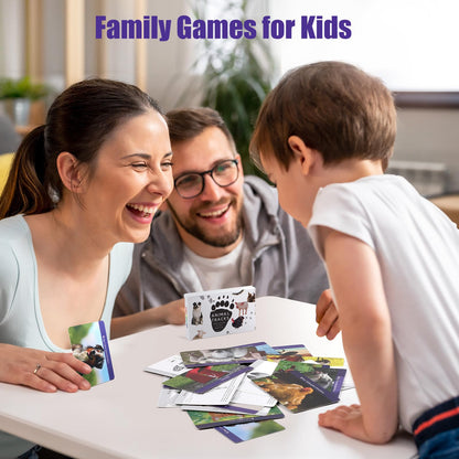 MEROCO Farm Animal Tracks Cards for Kids,Animal Flash Cards,Animal Tracks Matching Game,Kids Science Learning Educational Toys Homeschool Preschool Autism Learning Materials Toys for 4 Year