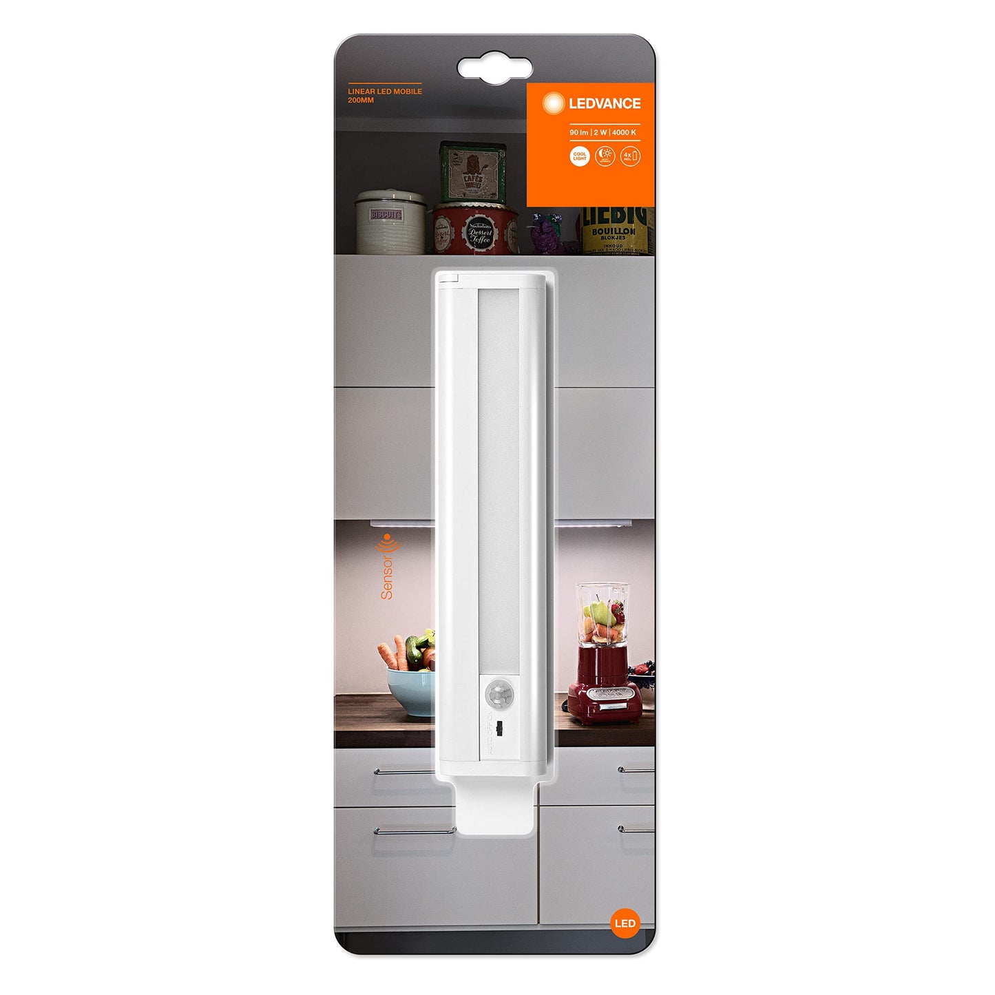 Ledvance LED Battery Operated Light Indoor Motion Sensor Day Night Sensor Cool White 214.0mm x 48.0mm x 18.0mm Linear LED Mobile
