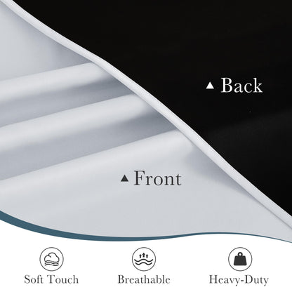 PONY DANCE Greyish White Back Door Curtains for Door Window, 100% Blackout Dual Rod Pocket Privacy French Curtain for Kitchen, Thermal Insulated Small Window Drapes for Classroom, W25 x L40, 1 Panel