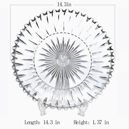 Rxcvkmw Glass Fruit Bowl or Decorative Bowl, used for Kitchen counter or living room center table decoration, Centerpiece Bowl,Glass tray (14.1in)