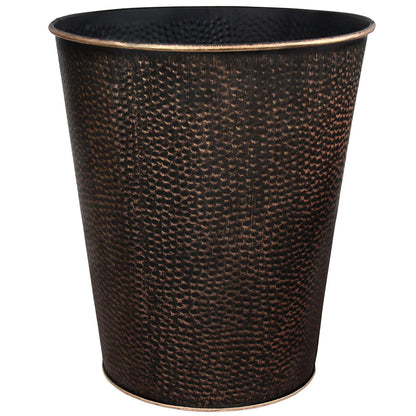Blue Donuts Wastebasket for Bedroom, Bathroom, Trash Can 6 Liters, Bronze, Stainless Steel
