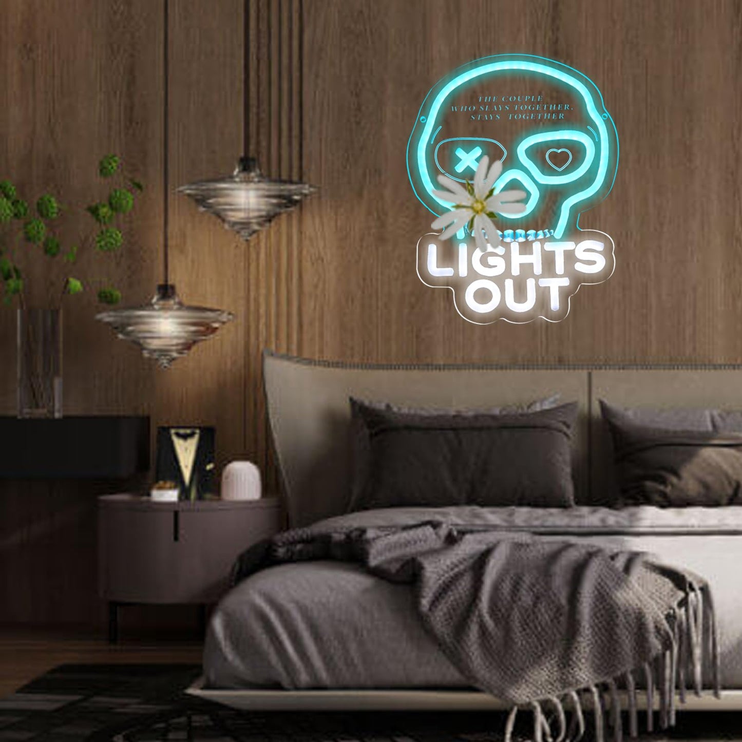 MOERBENCHI Lights Neon Out Sign Skull Neon Sign, Blue Book Cover Sign for Bar Man Cave Club Bedroom Game Room LED Dimmable Neon Lights for Bookstore Wall Art Decor, Gift for Novel Lovers