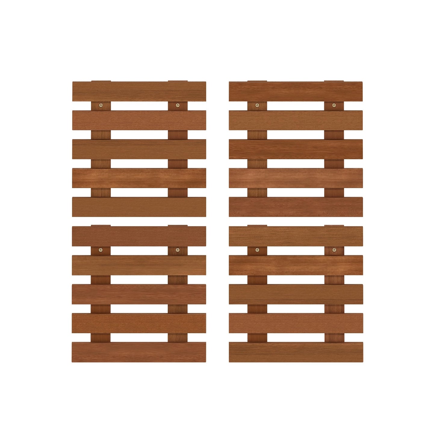Furinno TIOMAN Outdoor Vertical Wall Planter, Set of 4 Wooden Hanging Planters, for Indoor, Outdoor Plants, Balcony, Patio, Light Wood