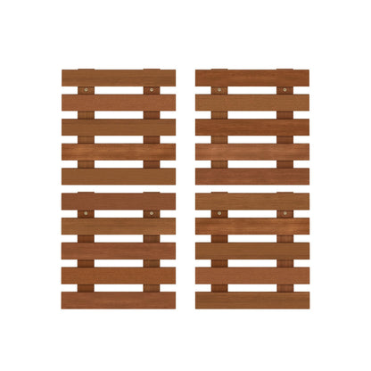 Furinno TIOMAN Outdoor Vertical Wall Planter, Set of 4 Wooden Hanging Planters, for Indoor, Outdoor Plants, Balcony, Patio, Light Wood