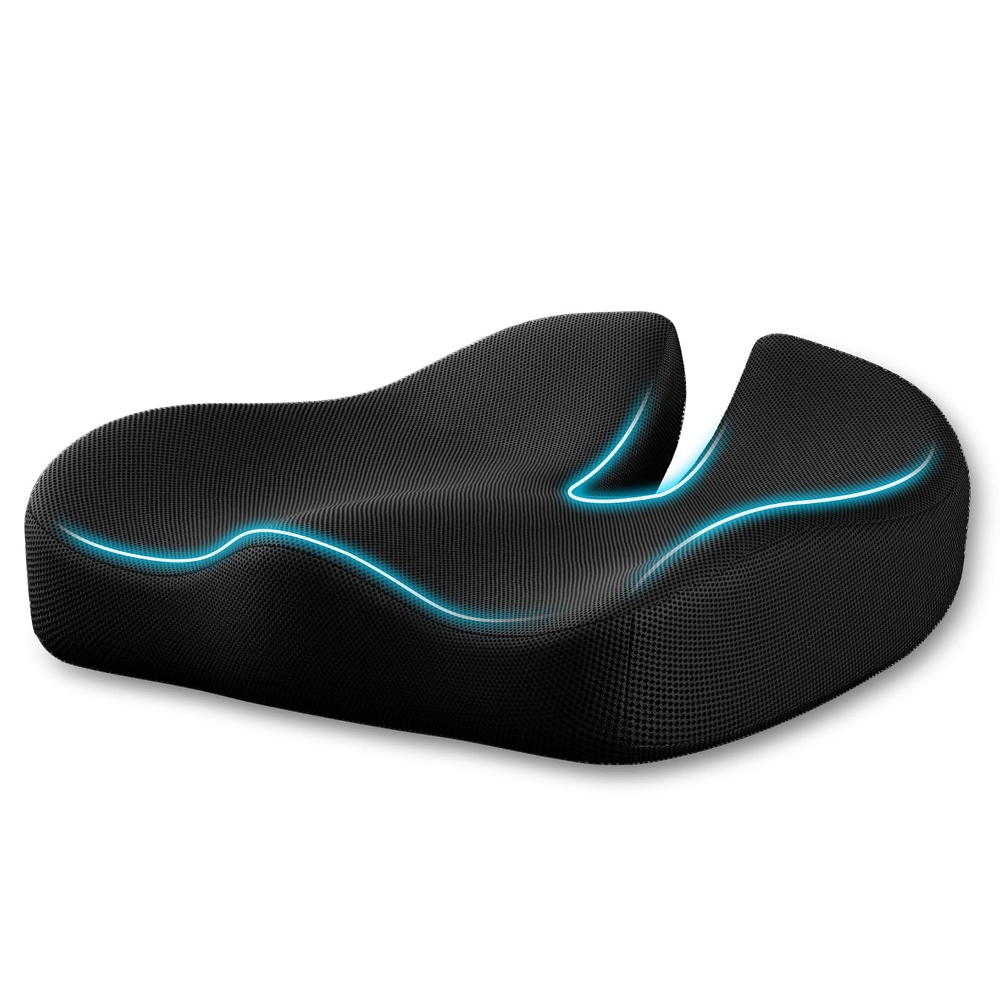 CJACSOC Seat Cushion, Extra Large Memory Foam Cushion for Office Chair Cushions, Ergonomic Cushions Pad Pillow for Pressure Relief Sciatica & Pain Relief for Long Sitting