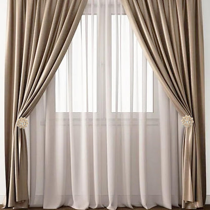 2Pcs Vintage Wall Hook Window Drapery Medallion Holdbacks, MfhdgXAvs Curtain Tiebacks, Wall Hook, Tassel Holder (B)