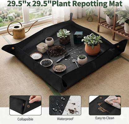Bonsai Tools Set, 20-Piece Bonsai Tools Set with Waterproof Repotting Mat, Pruning Shears, Scissors & Training Wire - Indoor Gardening Starter Gifts for Women, Men & Beginners