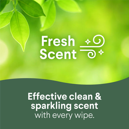 Clorox Disinfecting Cleaning Wipes for Spring Cleaning & Allergy Season, Bleach Free, Fresh Scent and Crisp Lemon, 75 Count Each, Pack of 4