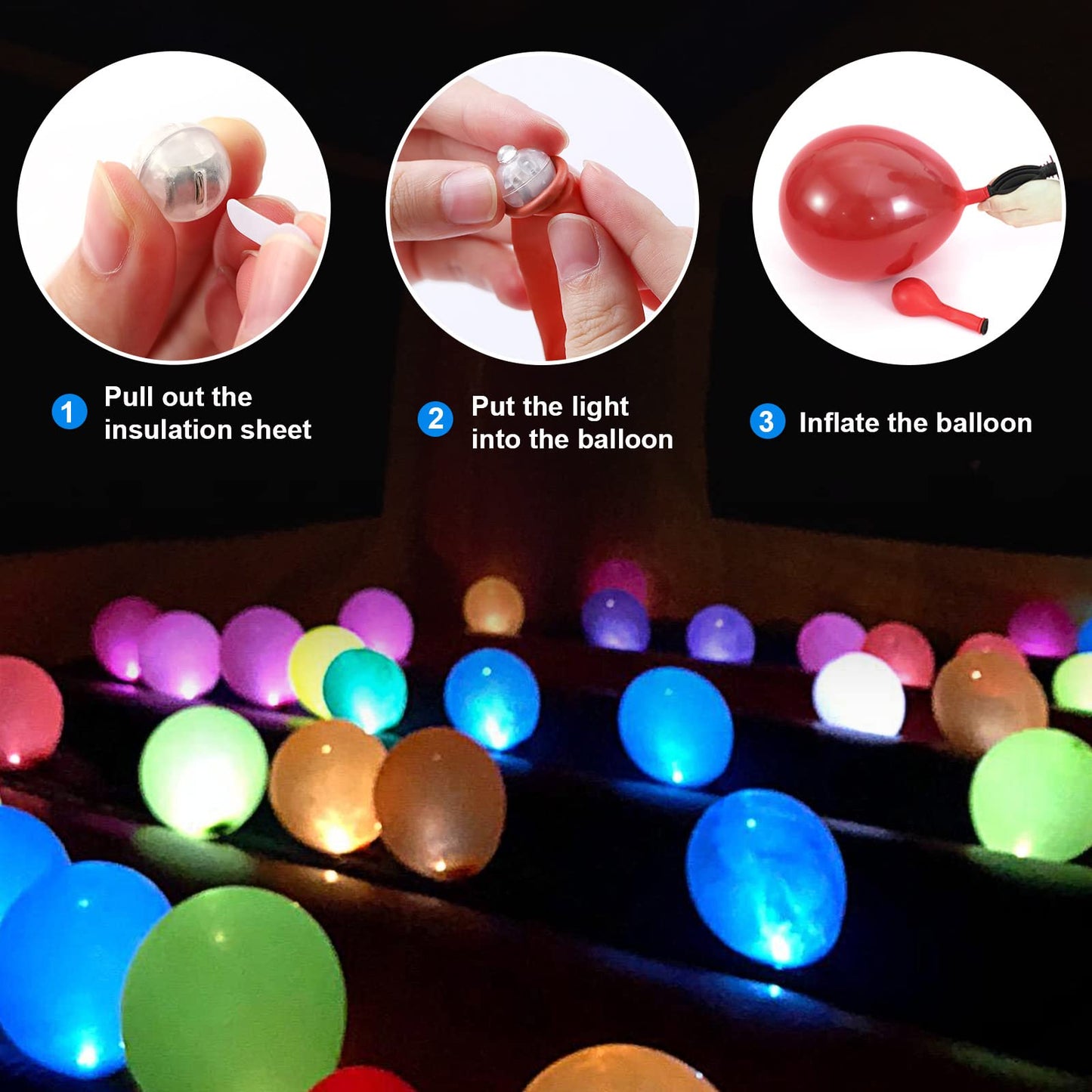 ZGWJ 100PCs Green Balloon Lights Mini, Battery Powered, Long Standby Time Waterproof Tiny Led Round Light for Paper Lantern Balloon Party Easter Eggs Wedding Christmas Halloween Decorations