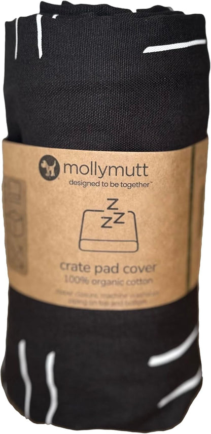 Molly Mutt Dog Crate Pad Cover, 100% Cotton Canvas Cover for Dog or Puppy Crate Bed, Durable, Washable, and Free of Harmful Chemicals, Pre-Shrunk, 48"x30"x2.5", Dreams