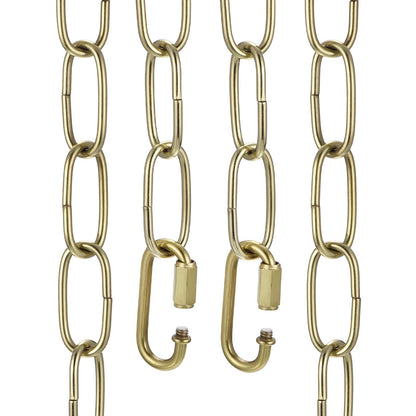 uxcell 6ft Lighting Hanging Chain, 3mm/0.12" Looping Metal Pendant Chandelier Chain Extension with 2 Quick Link Lock for Hanging Plant Pendant Chandelier Light Fixture, Light Copper